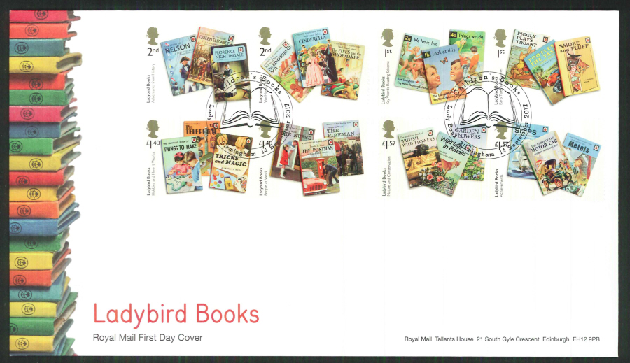2017 - First Day Cover "Ladybird Books", Royal Mail, Lady Bank Birmingham Pictorial Postmark - Click Image to Close